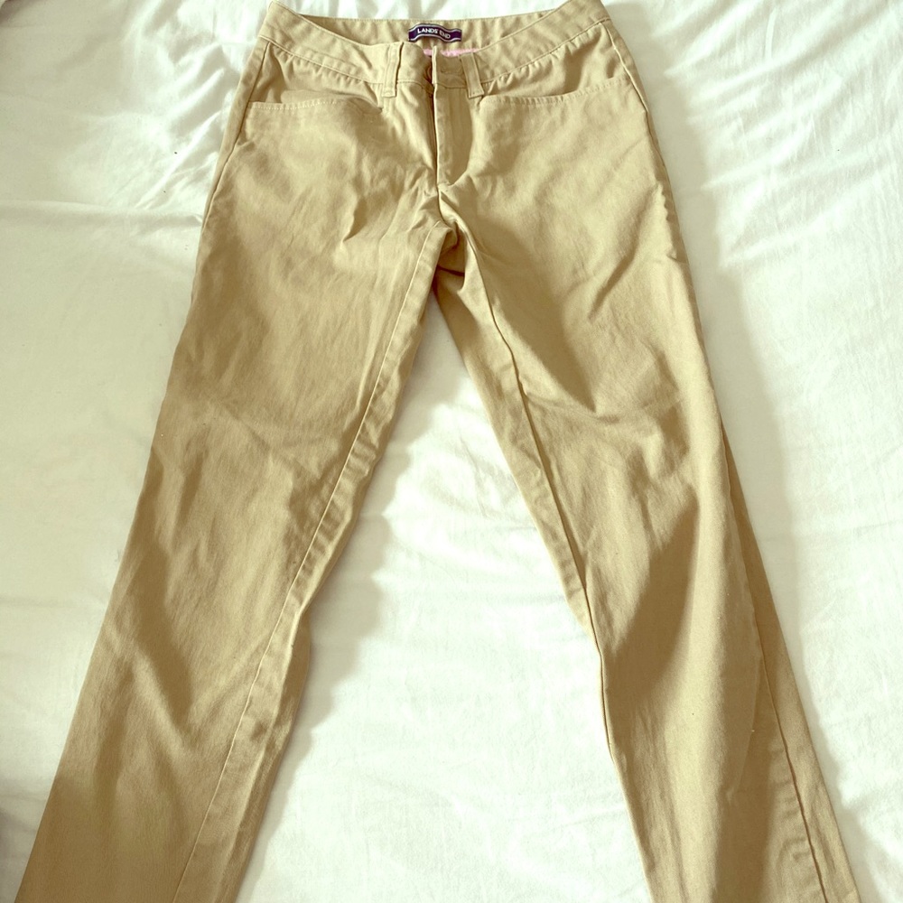 Lands end Khaki Low rise Pants